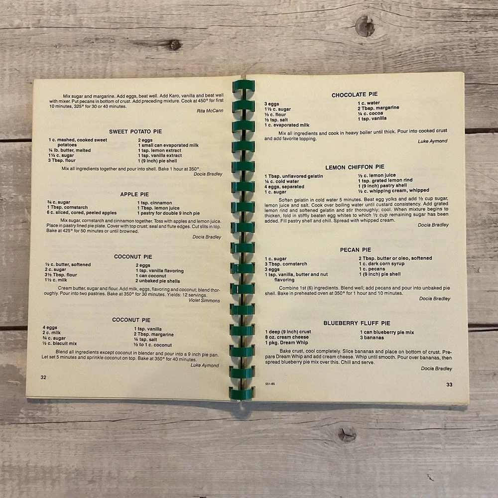 Youth Alive Cookbook Wayside Baptist Church Pollock Louisiana 1985 Recipes